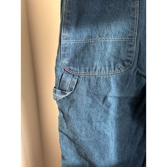 Vintage Dickies Overalls Men 38x30 Blue Denim Work Baggy Distressed Grandpa Y2K - Picture 8 of 10